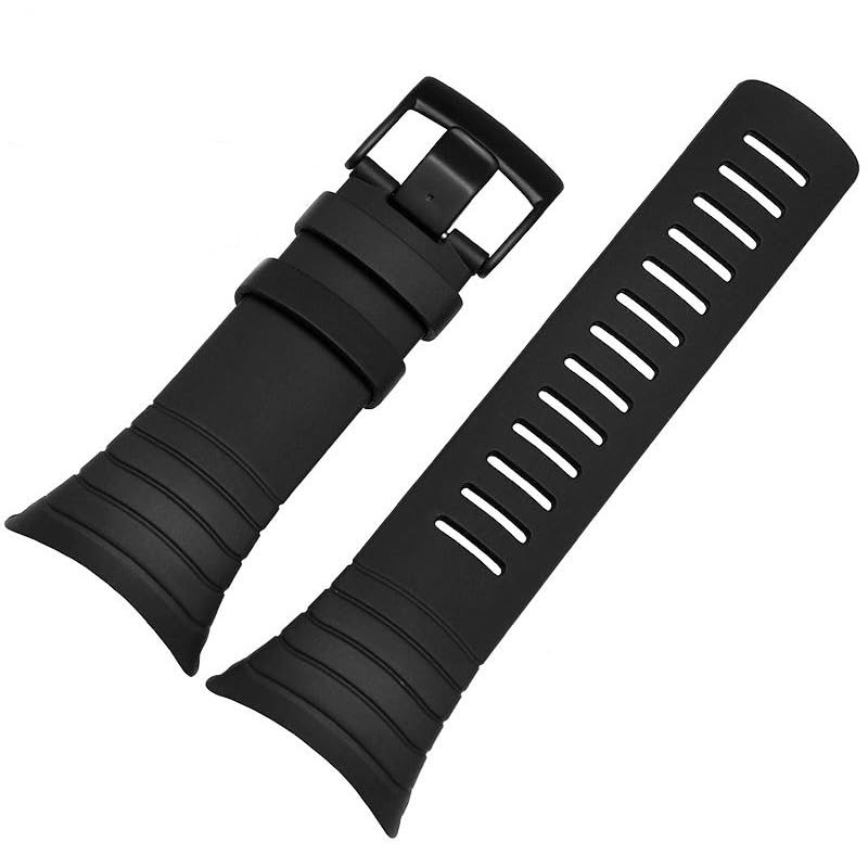 BEBBLYMUKA Fit for SUUNTO CORE Series Watchband Black Rubber Strap Silicone Bracelet Men Watch Accessories(Black BK)