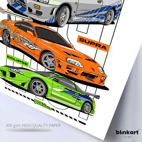 Image of BLINKART Nissan Skyline GT-RCar Posters Sticker Gift Items for Boys Room Wall Decor || Comes with Double-Sided Tape|| Decoration Bedroom Living Room Office Studio Decor | 12x18 In (A3) - CAR-263
