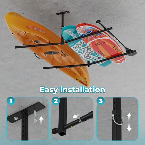 Dabolang CEILING LADDER STORAGE RACK Adjustable Ladder Ceiling Rack thumb #2