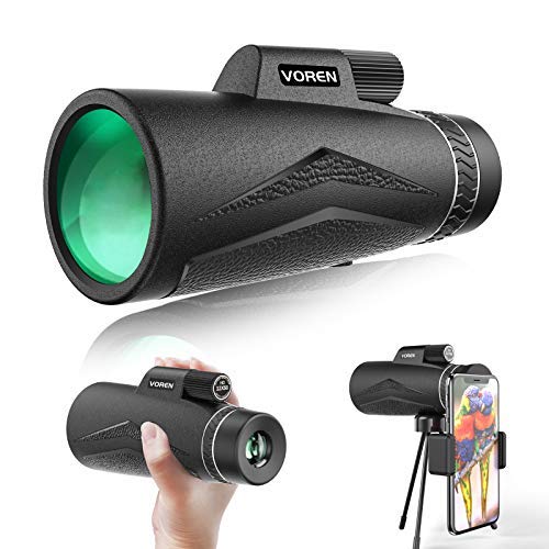12x50 HD Monocular Telescope for Adults Kids [Dual Focus] Bird Watching Monoculars with Smartphone Holder Waterproof HD BAK4 Prism for Hunting/Camping