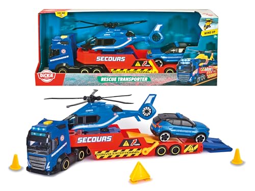 Camion Porteur 40cm + Hélicoptère + Véhicule de Gendarmerie Dickie - vue 4