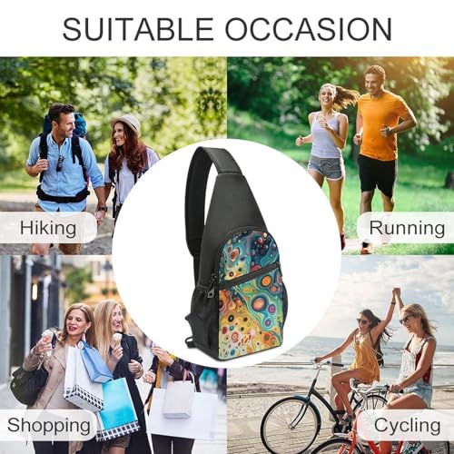 Mochila sling colorida pequeña para hombro y pecho miniatura 5