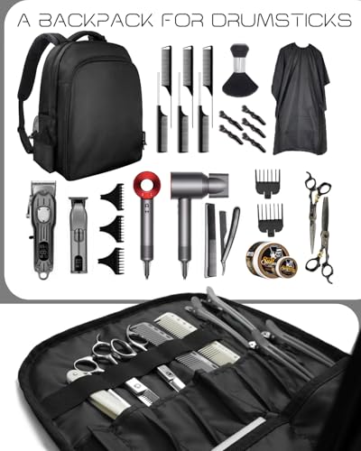 Barber Supplies Backpack for Clippers and Supplies, Barber Bag for men2