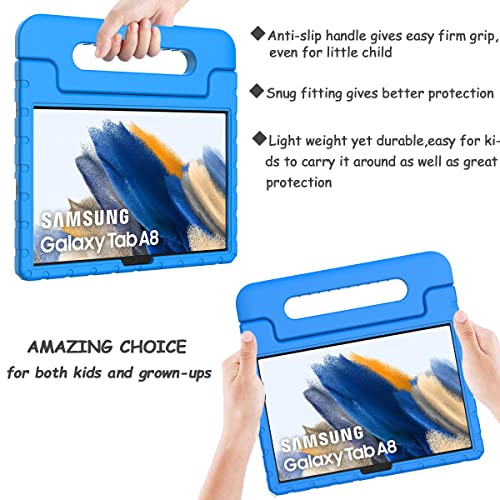 Ltrop Kids Case For Samsung Galaxy Tab A8 10.5 2022, Galaxy Tab A8 Case, Light Weight Shockproof Handle Stand Kids Case For Samsung Galaxy A8 Tablet 10.5 Inch 2022 (Sm-X200/X205/X207), Blue #TOP2