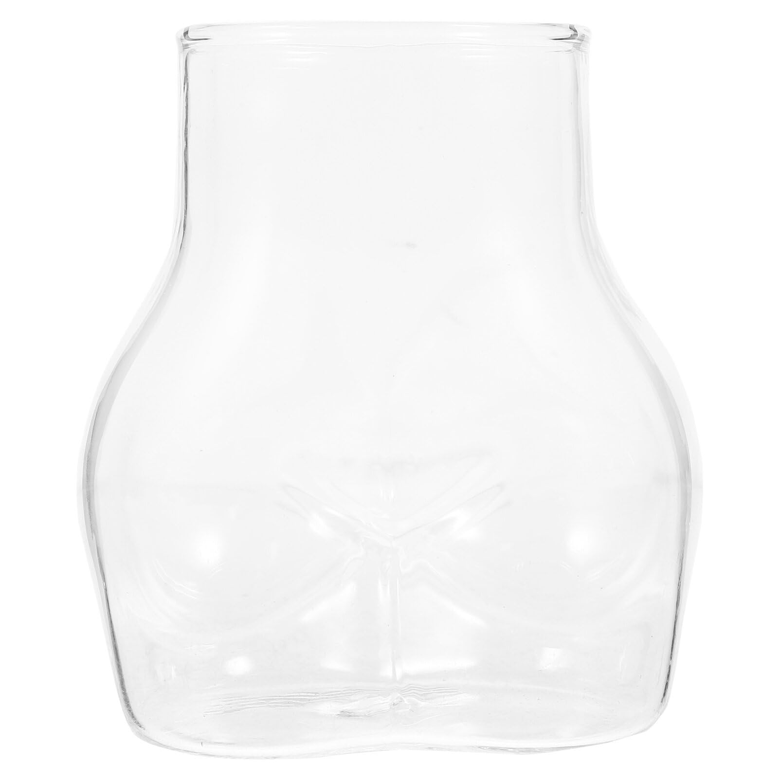 BESTonZON Butt Shaped Glass Cup Unique Clear Drinking Vessel for Cocktails Beer and Coffee Fun Design for Home Bars and Parties Capacity Smooth Edges Height