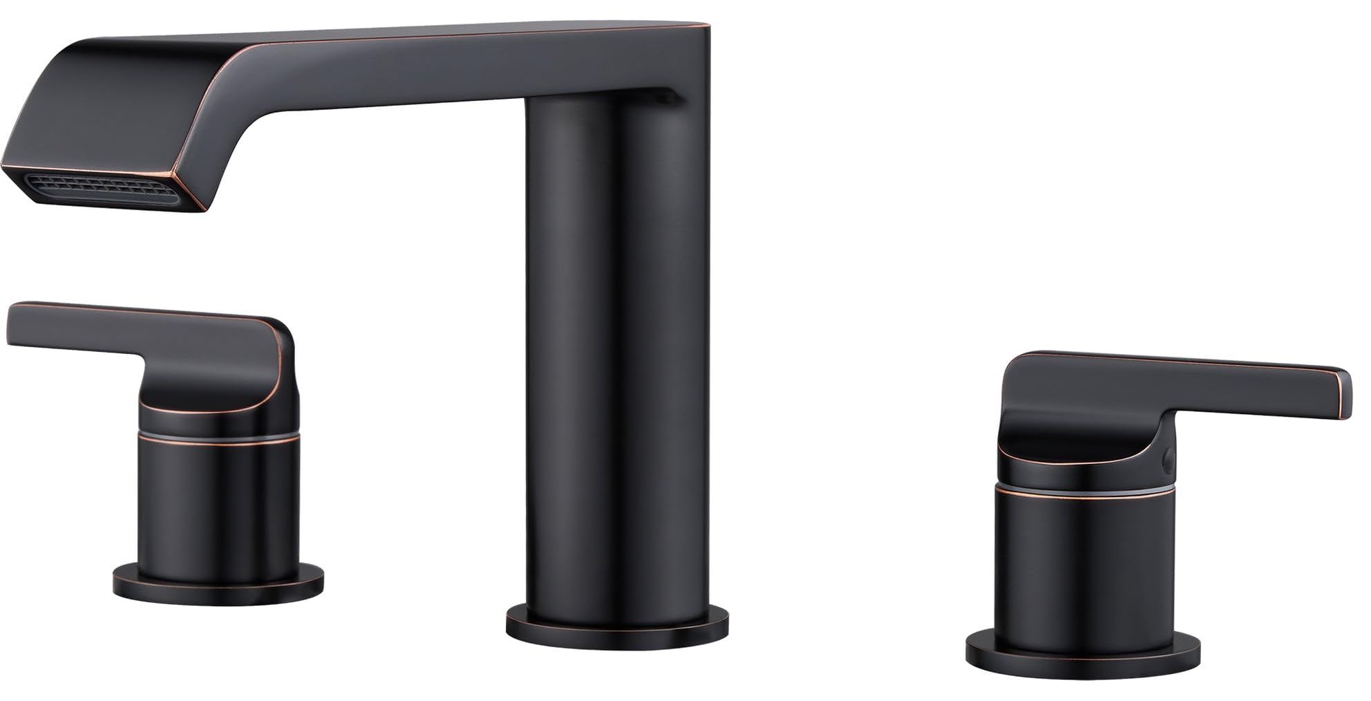 SITGES Oil Rubbed Bronze Roman Tub Faucet,Solid Brass High Flow Widespread Bathtub Faucet with Two Lever Handles,Deck Mount Tub Filler with Brass