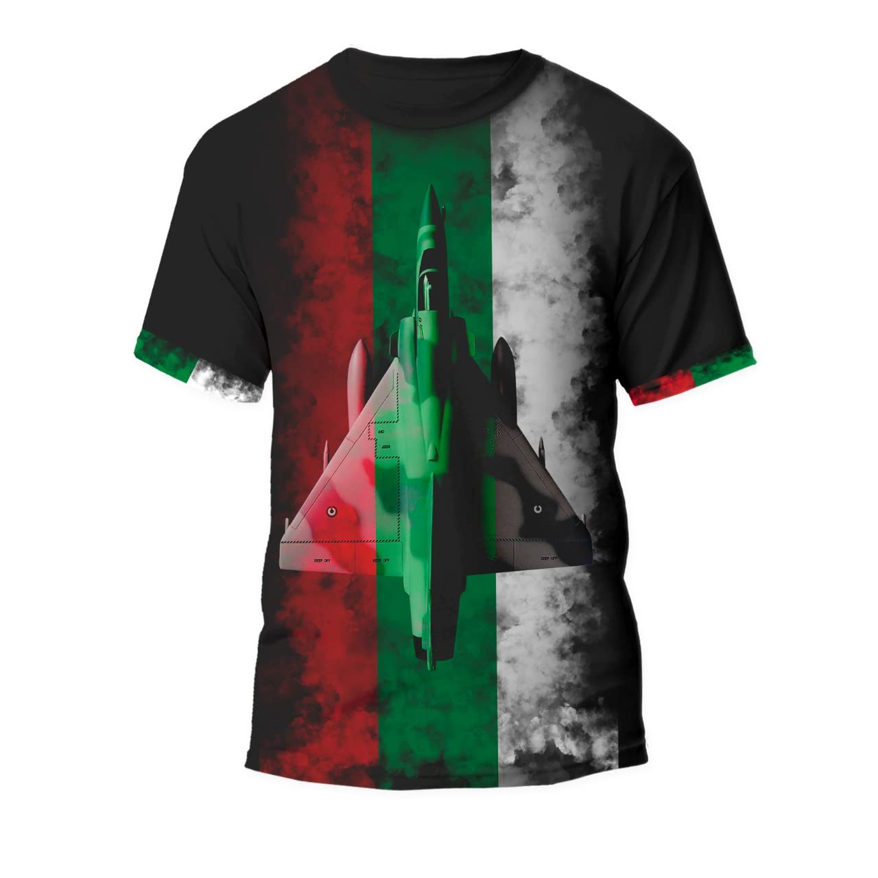 Fighter MIRAGE 2000 POLYESTER UAE FLAG T-SHIRT