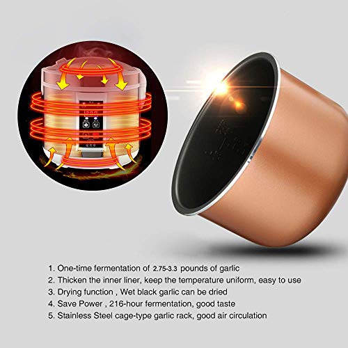 5/6L Multifunktions-Fermenter für schwarzen Knoblauch, Knoblauchfermenter, Knoblauchbereiter, Knoblauch/Natto/Kimchi/Teig/Wein/Reisfermenter, CE/FCC/CCC/PSE – Bild 5