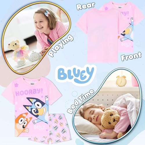 Bluey Short Pajama Set for Girls, Soft Breathable Loungewear - Gifts for Girls4