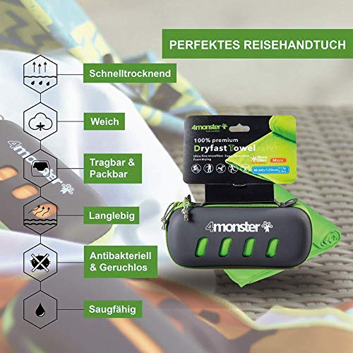 4Monster Mikrofaser Handtücher in 5 Farben, Saugfähiges Sporthandtuch Ultra Leicht, Schnelltrocknendes Reisehandtuch für… - Image 3