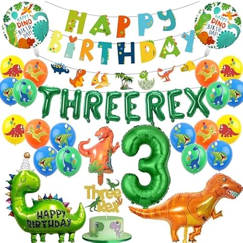 Dinosaur 3rd Birthday Decorations by FSADASY Cover