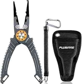 PLUSINNO Fishing Pliers, 8 Inch Multi-Function Fishing Tools, Split Ring  Pliers Hook Removers, Saltwater Resistant Fishing Accessories Gear, Fishing  ...