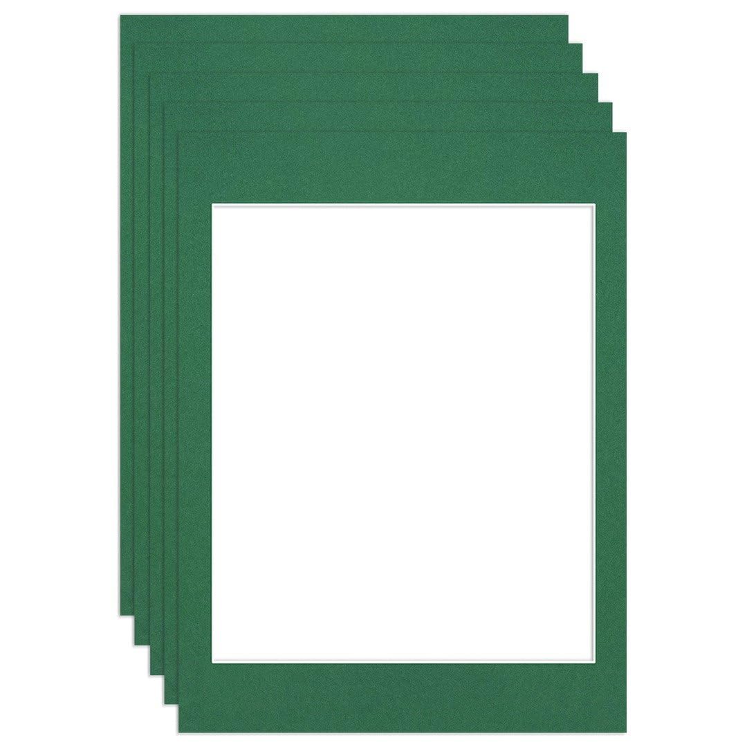 Procut Global 16x12" Emerald Picture Mounts to Fit 12x10" Aperture - Precision Cut Cardboard Photo Mount - Ideal for Frames, Prints, Artwork & Certificates - Sizes & Colours Available - 5 Pack