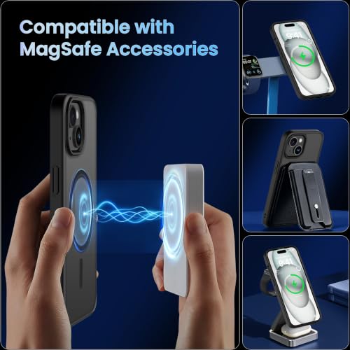 Image of CACOE Magnetic Case for iPhone 15 6.1 inch, Matte Black