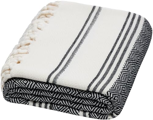 DEMMEX Organic Diamond Turkish Bath & Beach Towel...