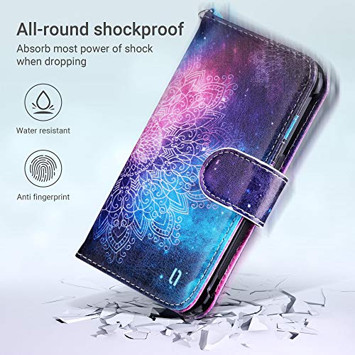 Ulak Ipod Touch 7 Wallet Case, Ipod Touch 6 Case With Card Holder, Premium Pu Leather Magnetic Closure Protective Folio Cover For Ipod Touch 7Th/6Th/5Th Generation, Mandala Floral #TOP1