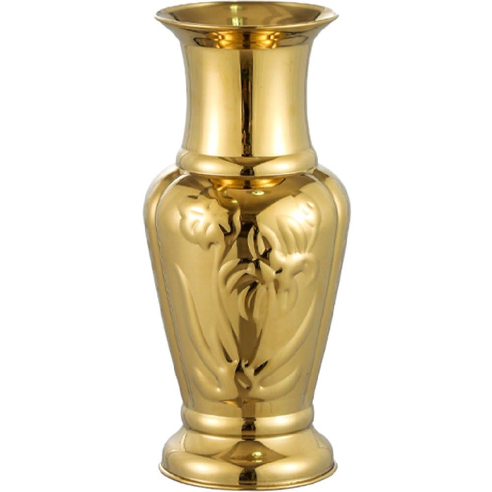 Vase à fleurs séchées en métal robuste au design minimaliste chic