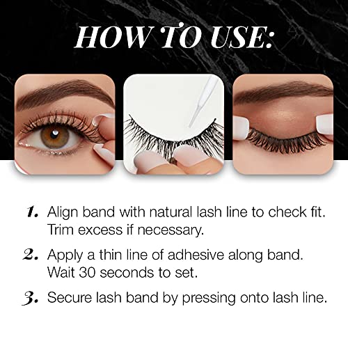 Ardell Faux Mink Lashes 815, Ultra-Soft, Natural Look False Eyelashes, Reusable Strip Lashes, 4 Pairs, 1 Pack - Thumbnail 6