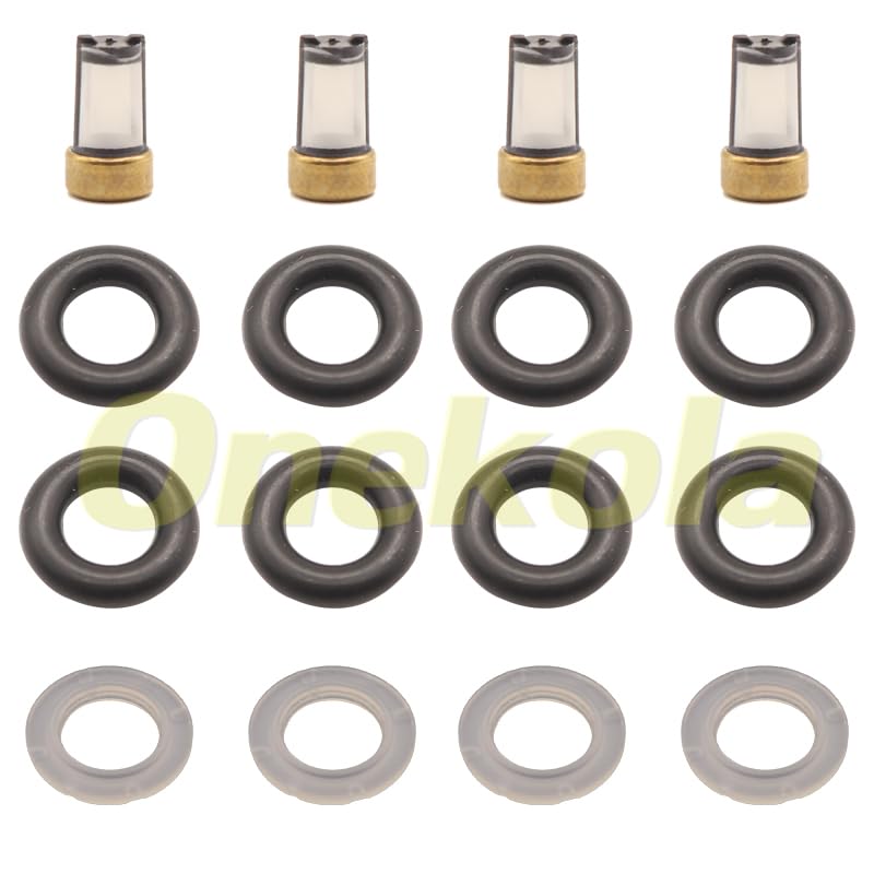 Fuel Injector Service Repair Kit Filters O Rings Seals Grommets for 0280156264 Tiggo A5, T11 Chery QIYUN3 2.0 TIGGO 1.8 2.0 - (Color: 20 Set)