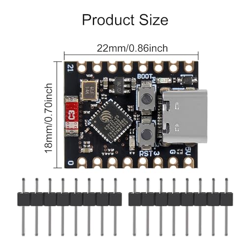 AITRIP ESP32-C3 Mini Development Board, 4MB Flash Core Board ESP32 Super Mini Development Board ESP32 Development Board WiFi Bluetooth (2PCS) - Image 5