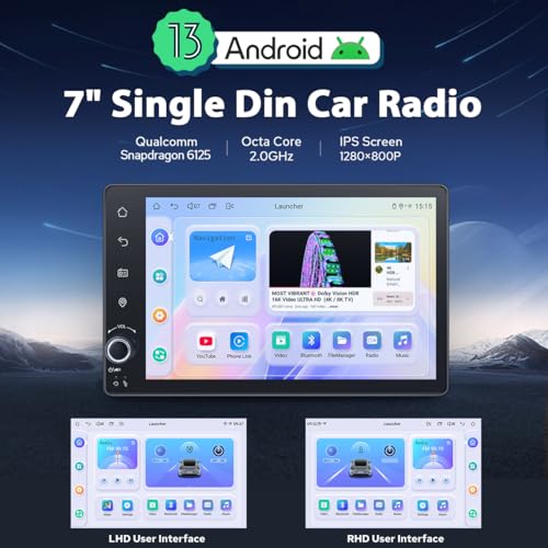 Radio para auto Joying con CarPlay y Android Auto 7 pulg. miniatura 2