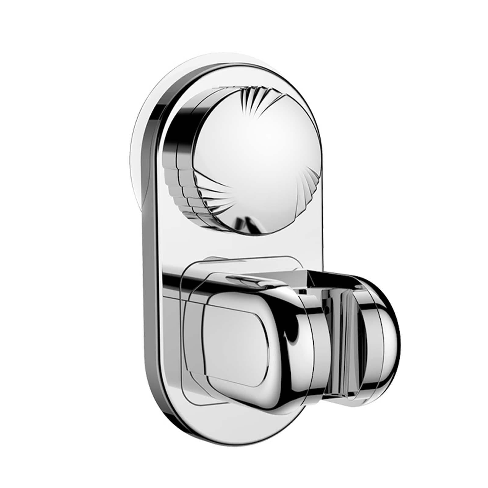 Soporte Ducha Pared Viscoso Soporte Alcachofa Ducha ABS Soporte Ducha Ángulo Ajustable Soporte de Ducha Plata Soporte para Ducha Resistente a la Humedad y Duradero