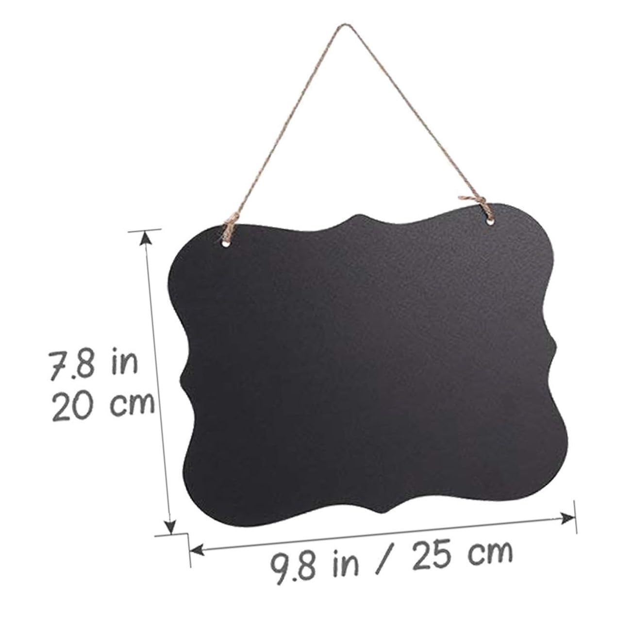 Happyyami 2Pcs Mini Wooden Notes Board Double Sided Hanging Blackboard Decor for DIY Messages Crafting and Learning for Creativity and Home Decoration