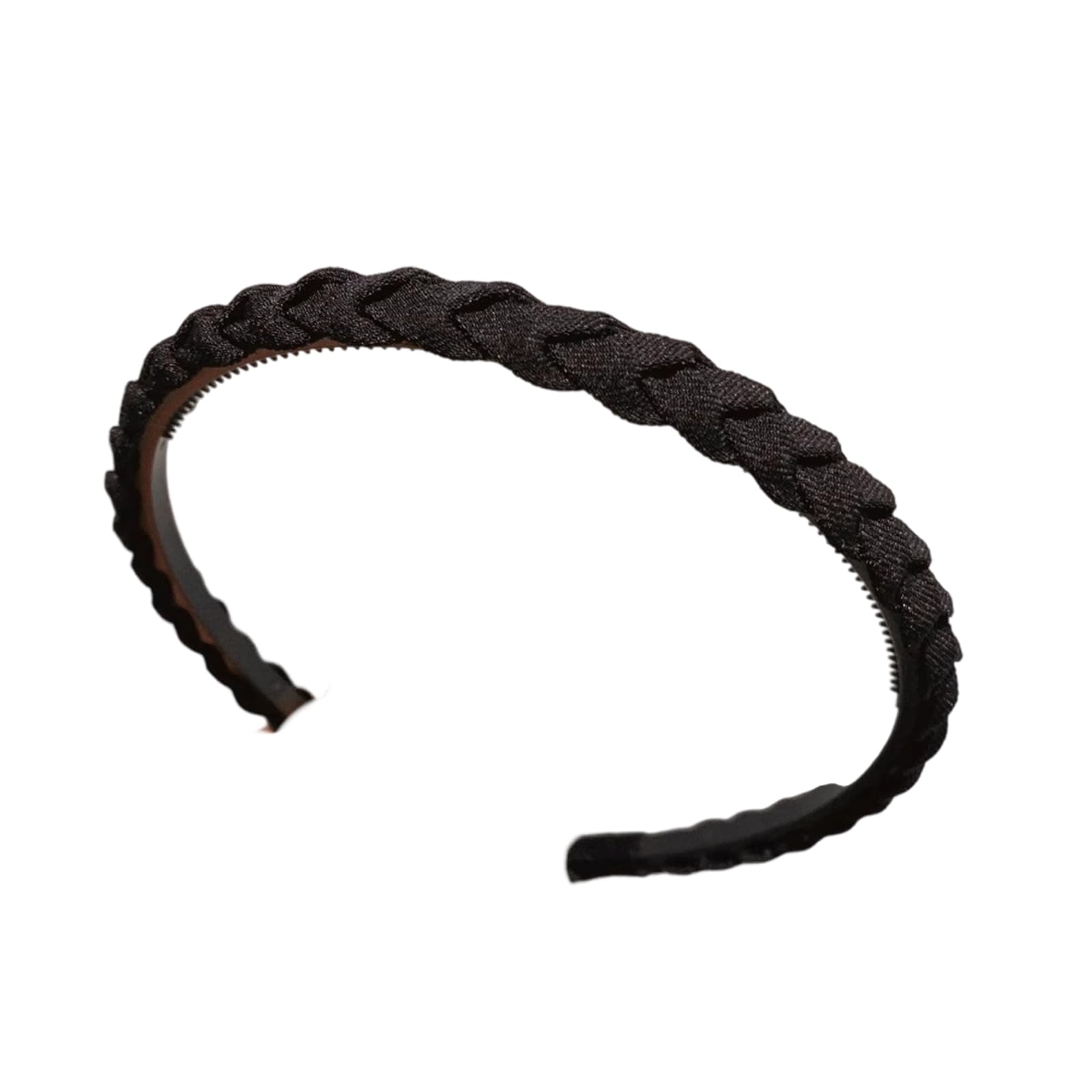 YUXITA Nonslip Braided Hairband with Grip For Skincare Face Washing Strong Hold On Side Bangs Hair Styling Accessories