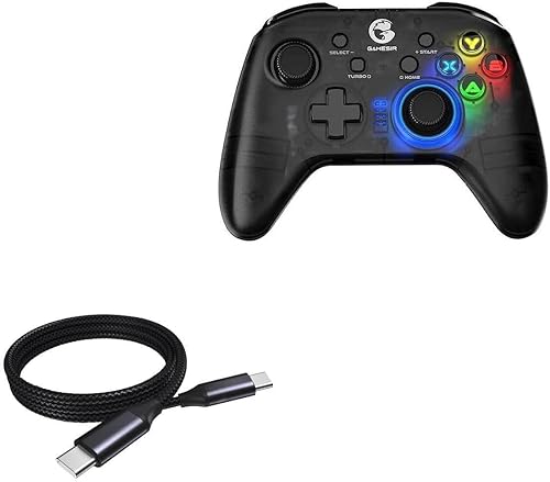 Miniatura 1 de BoxWave Cable compatible con GameSir T4 Pro - Cable PD DirectSync (3 pies), USB-C a USB-C (100 W), cable trenzado tipo C de carga y sincronización