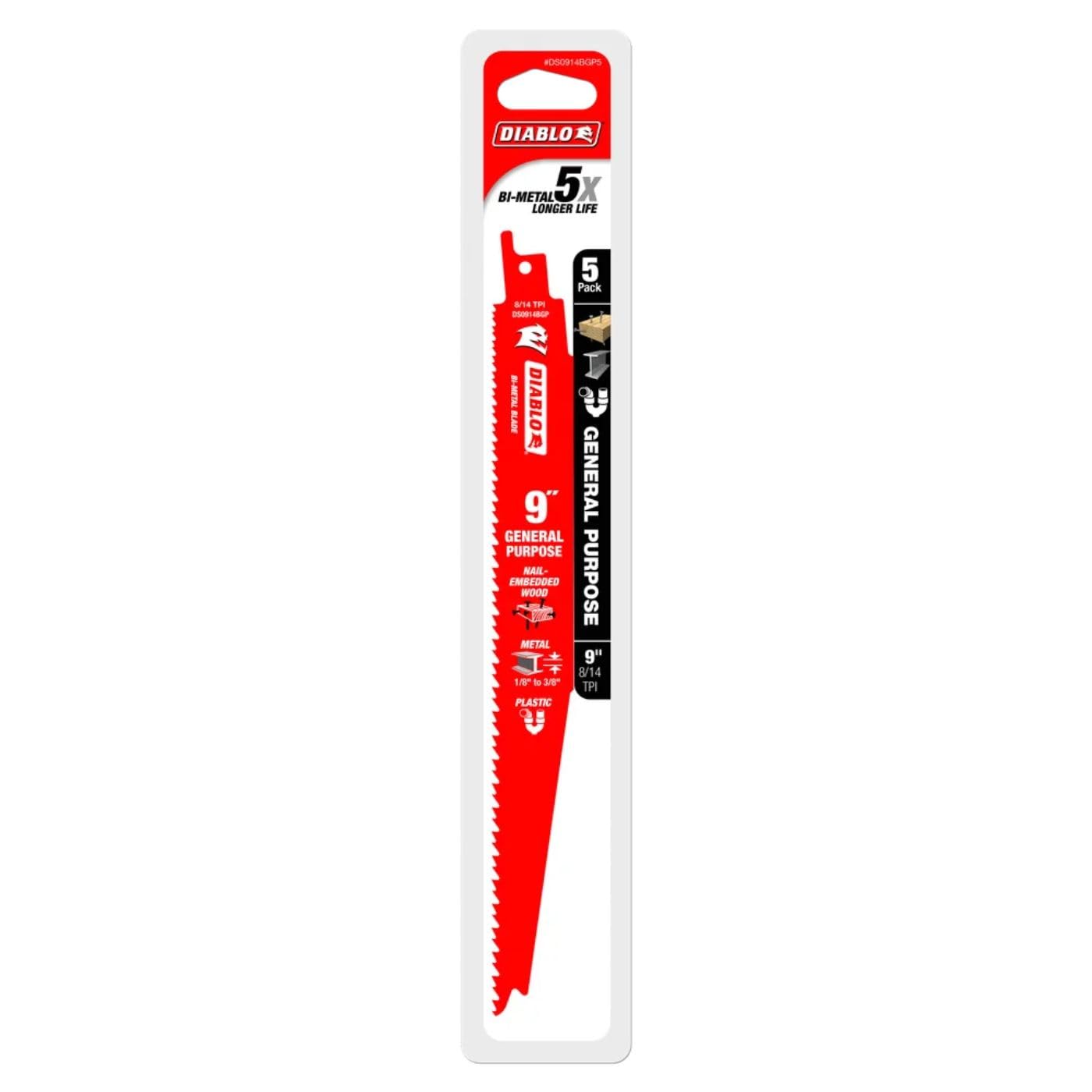 Freud ds0914bgp25 Demo Demon Bi-metal para sierra sable (hoja, 9 "