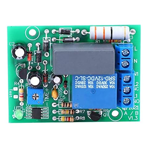 Risegun AC 220 Timer Relay, Programmable Delay Relay Module 10A Delay Relay Module High Accuracy Delay Power On Module Timer Relay Switch for Electric Appliance Protection Cover