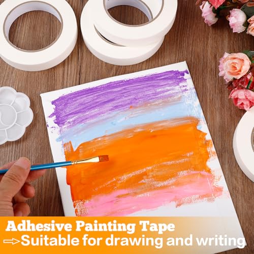 Image of Masking Tape,Adhesive Painting Tape Bulk,Beige White Painters Tapes,General Purpose Masking Tapes for Painting,Labeling,Crafting,School,Home,0.75 inch x 55 Yards x 10 Rolls (550 Total Yards)