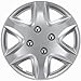 14 inch Hubcaps Best for 2006-2011 Chevrolet Aveo - (Set of 4) Wheel Covers 14in Hub Caps Silver Rim Cover - Car Accessories for 14 inch Wheels - Snap On Hubcap, Auto Tire Replacement Exterior Cap