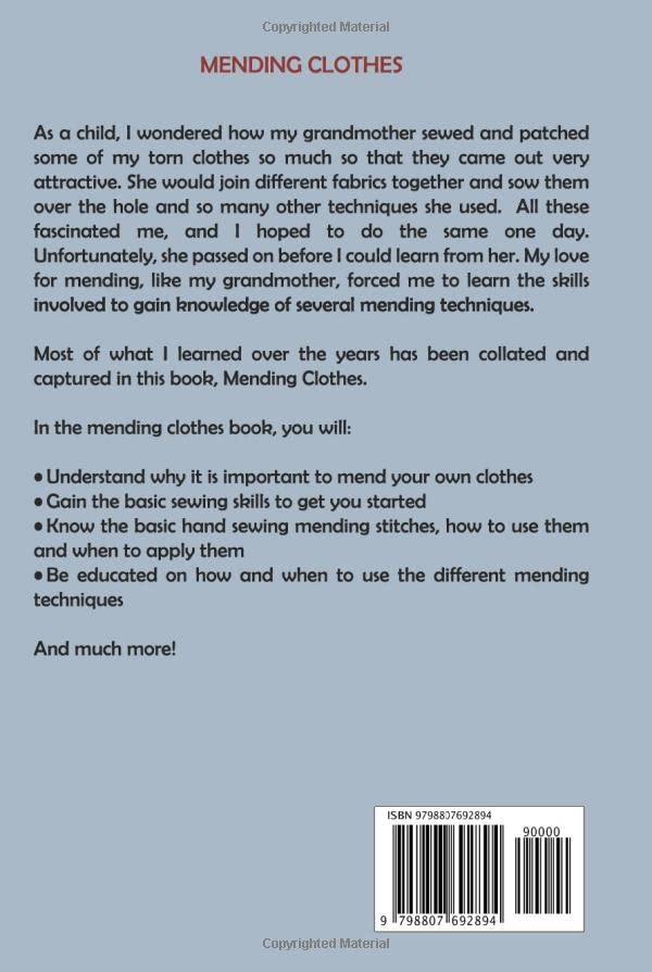 Miniatura 2 de Mending Clothes An Upcycling Stitching Clothing Handbook for Repairing Your Clothes Using Darning, Patching, Sashiko, and Embroidery Techniques and