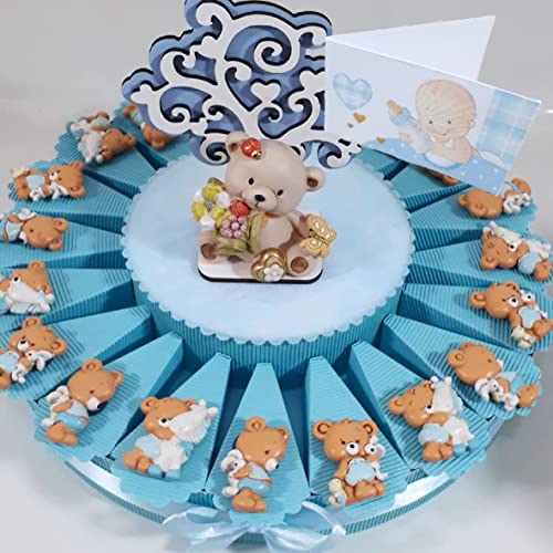 Torta bomboniere Battesimo Orsetti calamita Albero...