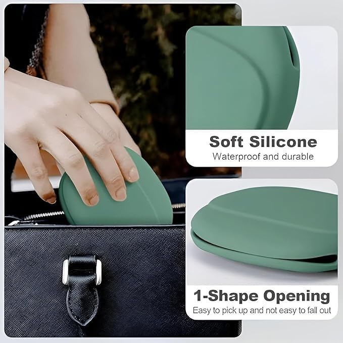 Skyra Enterprise Silicone Earphone Case Pouch with Press Button, Portable Headphone Cable Organizer Bag, Mini Storage Pouch for Earphones, Charger Cables and Coins - Pack of 6