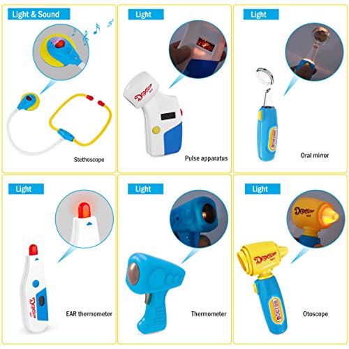 Toyvian CrianÃ§as Ferramentas MÃ©dico Papel Inofensivo Jogando Brinquedo MÃ©dico Fingir Jogo MÃ©dico