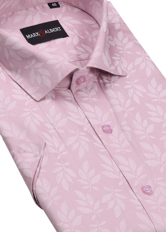 Image of MARK & ALBERT Mens Half Sleeves Printed Shirt