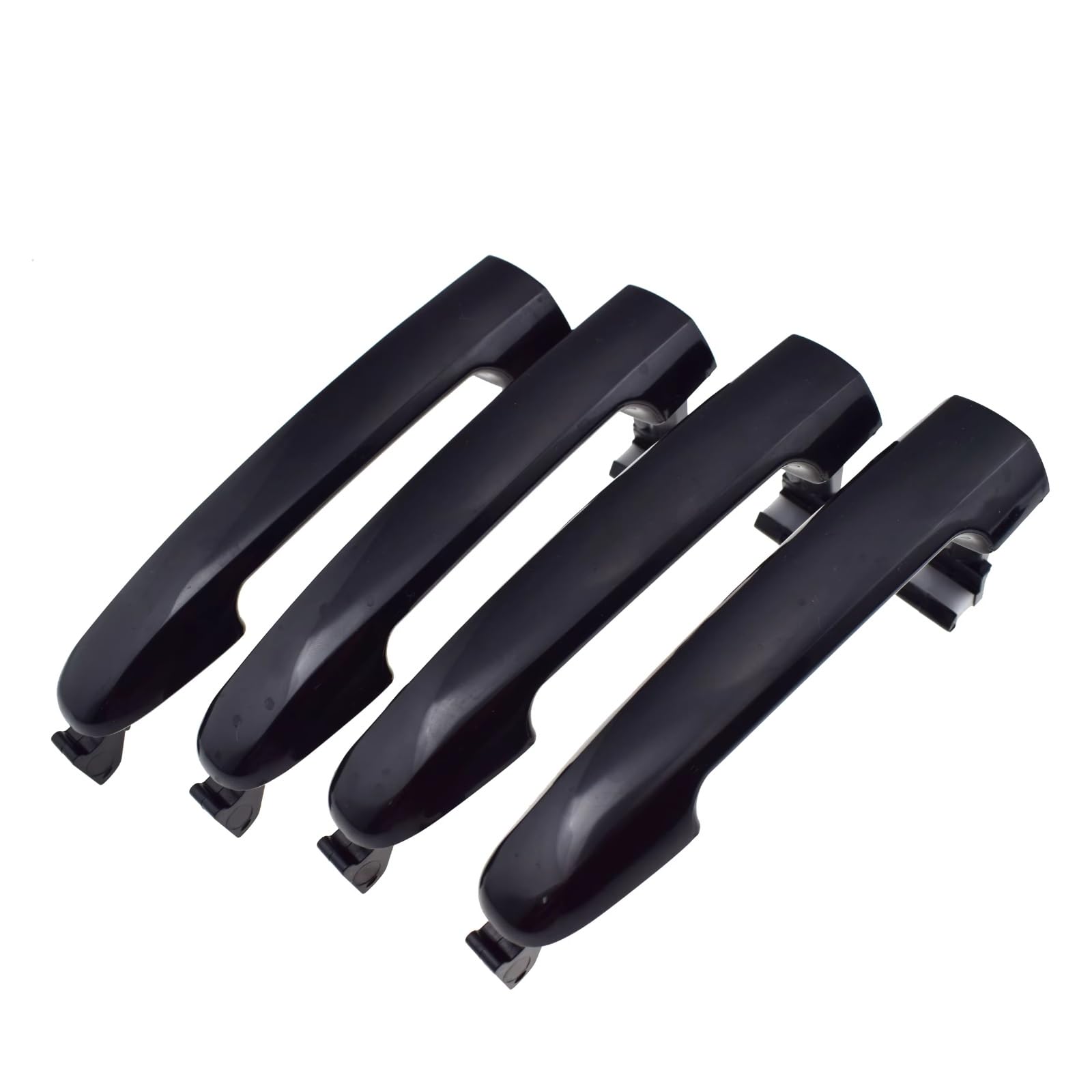 Iukmr Without Cap X4 For Hyundai For Sonata 2006-2010 Outside Door Handle Front Left/Front Right/Rear Left/Rear Right Black Car Outer Door Handle(Without Cap X4)