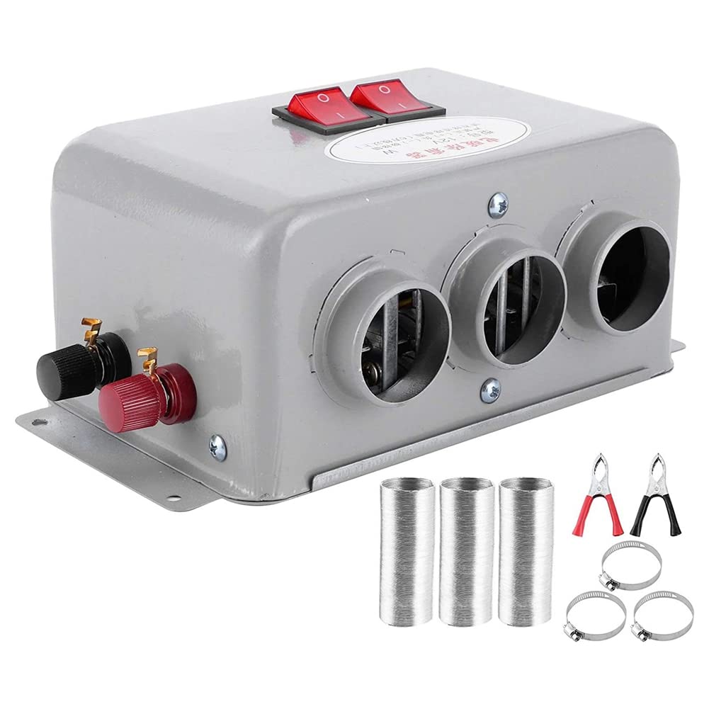 Dégivreur de pare-brise 12 V 800 W 3 trous pour véhicule électrique à faible bruit plus chaud 2 en 1 Chauffage et refroidissement Sécheuse