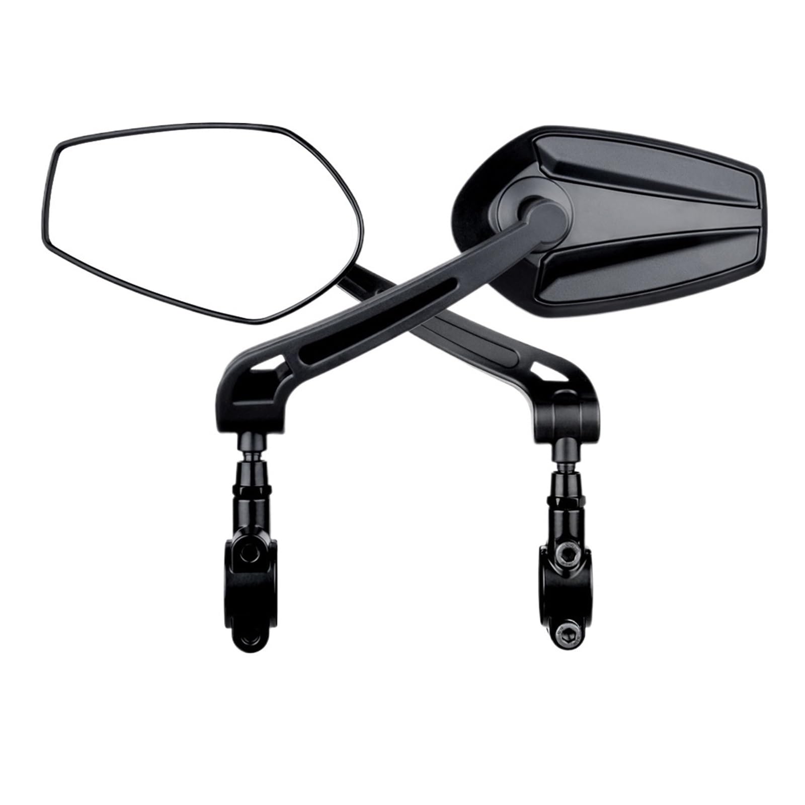 Fahrradspiegel Fahrrad Rückspiegel Lenker Drehen Radfahren Rückansicht HD Reflector Zubehör(Black One Set)