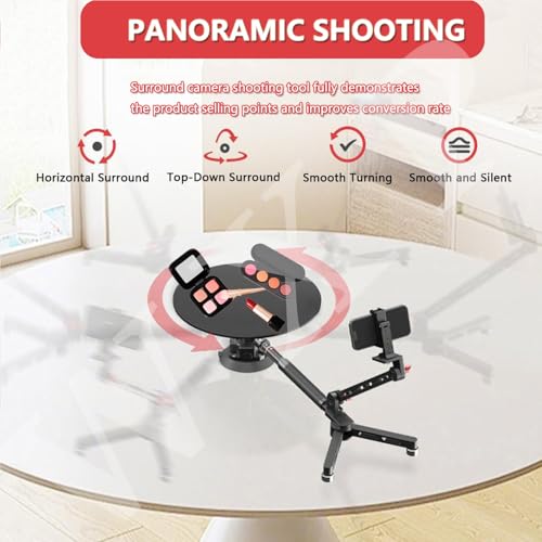 Image of Camera Spinner | Spin Table Platform Surround Photography | 360 Degree Spinner Rotating Camera Slider Video Equipment | Adjustable Shooting Angle | for Photography, Product Shooting