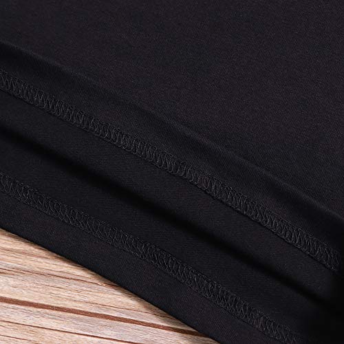 Infant Toddler Baby Girl Top 6 12 24 Months Clothes Basic Black Plain Ruffle Tee Long Sleeve T-Shirts Blouse Clothes 6-12 Months