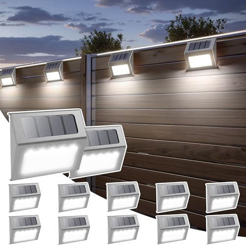 Otdair Solar Lights Outdoor Waterproof, Solar Fence Lights Auto On/Off, Bright LED Outdoor...