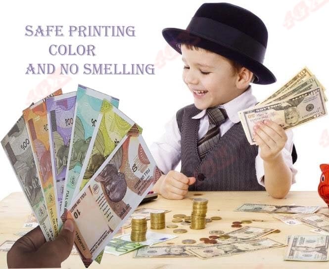 Image of Kids Learning Money Toy Set for Early Education, Currency Notes Pretend Play Kit, Counting & Money Skills Educational Toy for Boys & Girls, Creativity & Math Learning Activity Game Set (11x6)