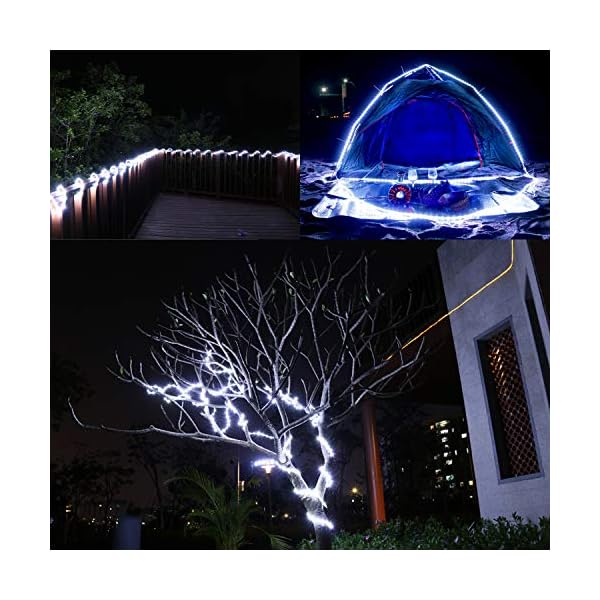 Areful led rope lights outdoor, waterproof strip lights, 12v low voltage with adaptor, connectable and flexible - image 4