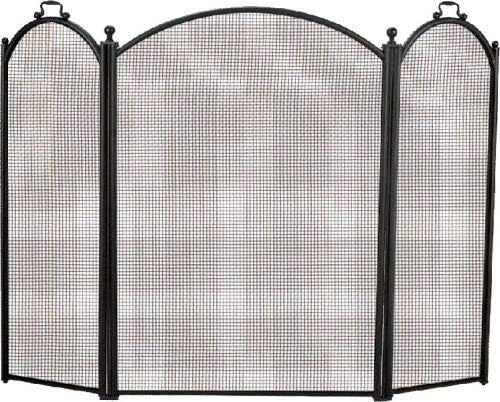 Shop Chimney Black 3 Fold Arched Screen - 40 x 52 inch