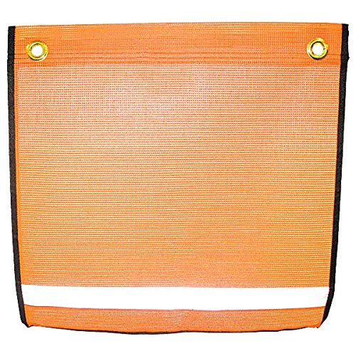 SafeTruck by Ms. Carita Reflective Orange Mesh Flags with Grommets and Edge Binding - 12