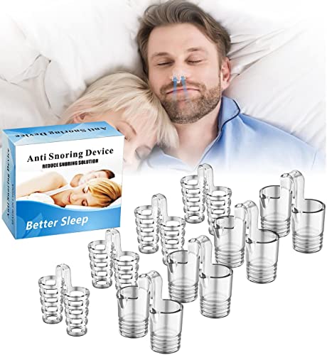 8 Stück, Schnarchstopper, Anti Schnarch Nasenclip, Hilfsmittel gegen Schnarchen Verhindern Nasenspreizer Nasenklammer Anti Snoring Hilfe Schnarchschiene Besser Atmen Nasendilatator Cover