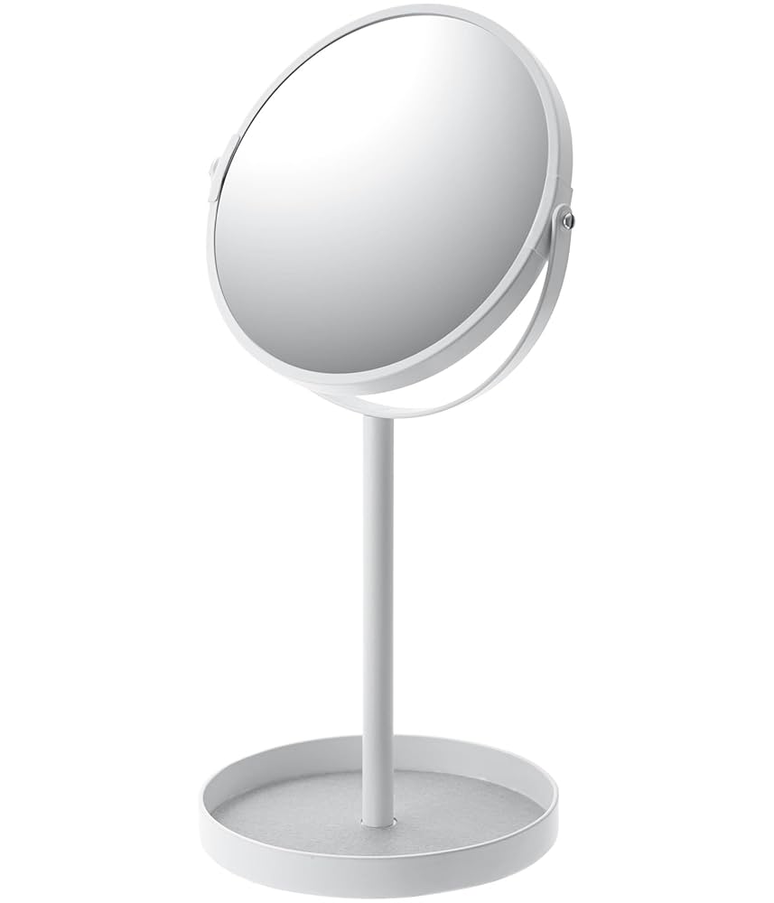 Amazon｜山崎実業 スタンドミラー&トレイ タワー ホワイト 2819